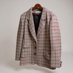 Vintage Houndstooth Tweed Blazer